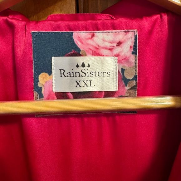 RainSisters Fit and Flare Coat with Pleated Back in Misty Rose - Picture 2 of 4